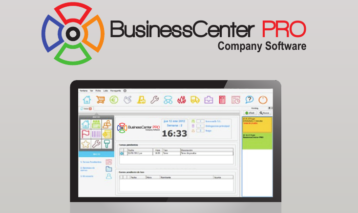 Interfaz de BusinessCenter PRO